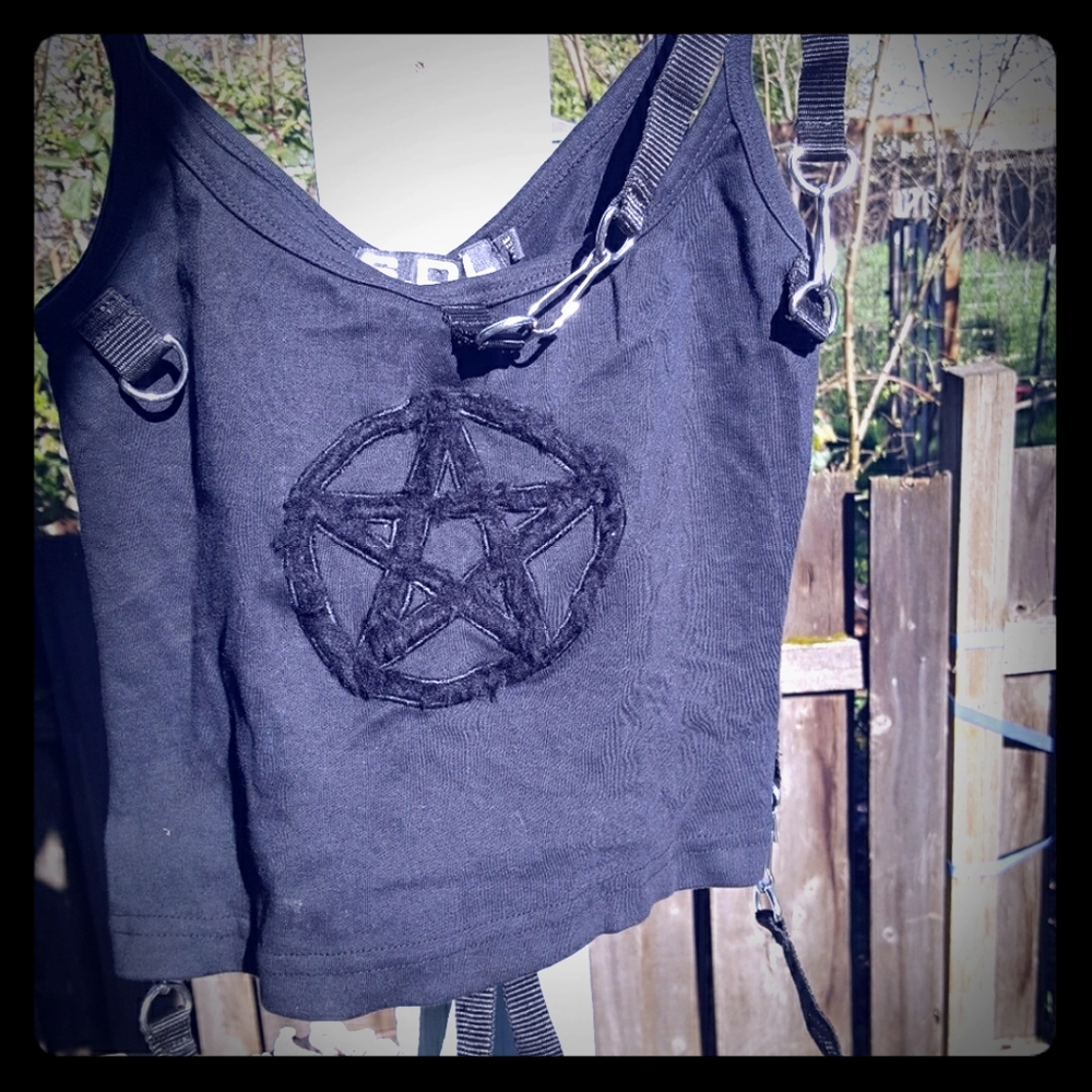 Raven SDL Goth Occult Witch Bondage Tank